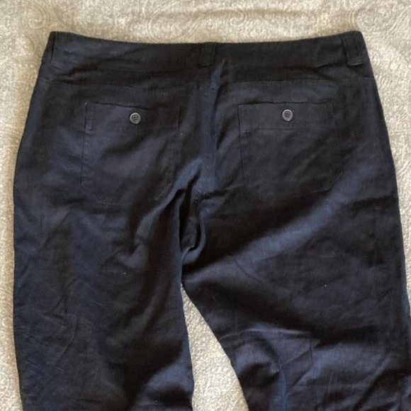 Denim colour linen blend trousers - Original by Nicole Miller - Picture 3 of 3